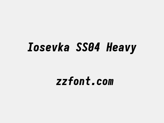 Iosevka SS04 Heavy