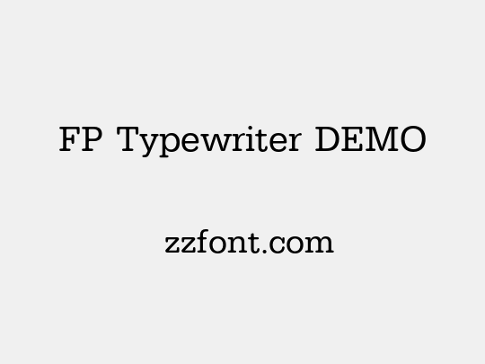 FP Typewriter DEMO