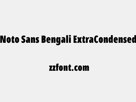 Noto Sans Bengali ExtraCondensed Black