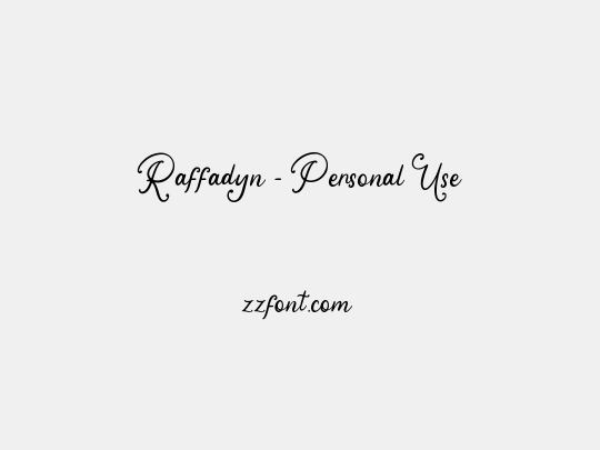 Raffadyn - Personal Use
