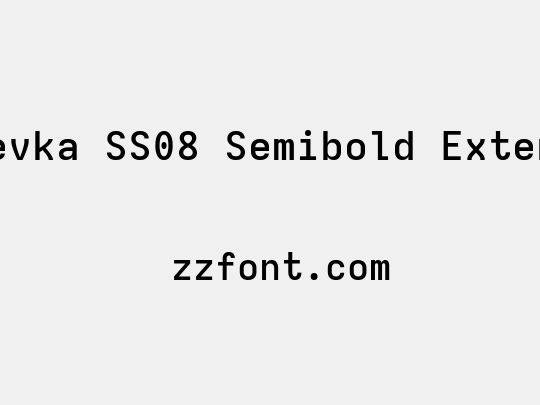 Iosevka SS08 Semibold Extended