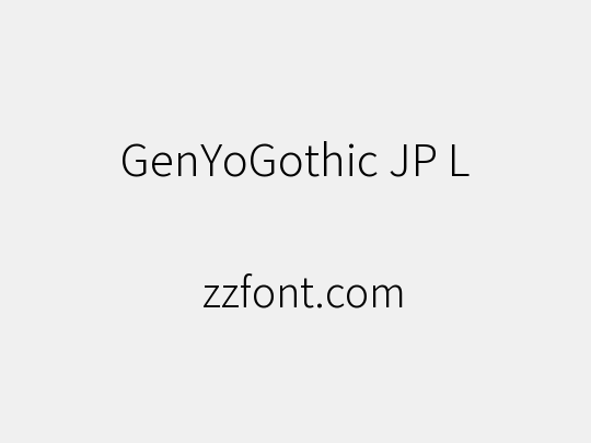 GenYoGothic JP L