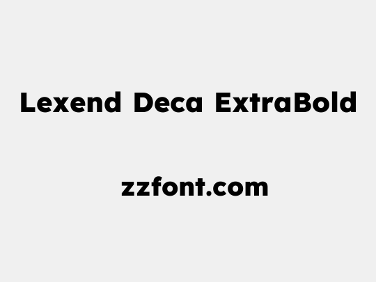Lexend Deca ExtraBold