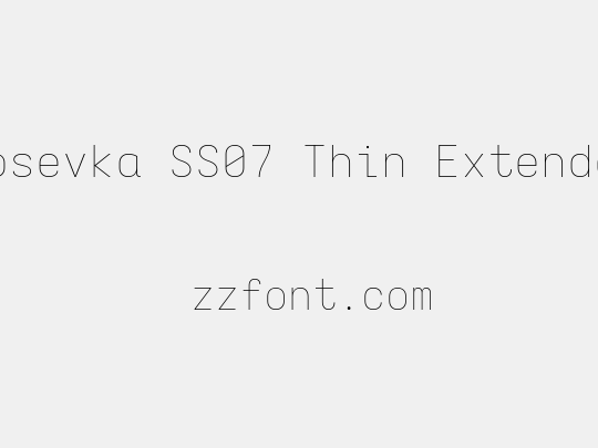 Iosevka SS07 Thin Extended