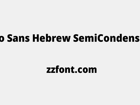 Noto Sans Hebrew SemiCondensed Black