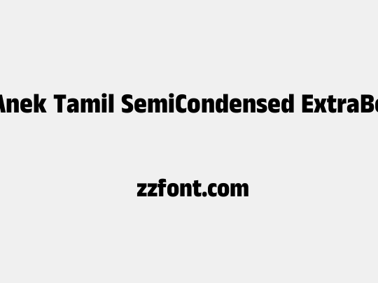 Anek Tamil SemiCondensed ExtraBold