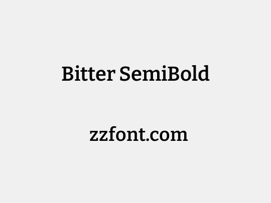 Bitter SemiBold
