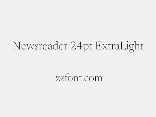 Newsreader 24pt ExtraLight