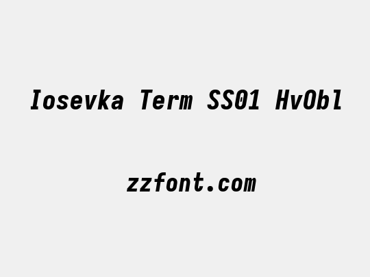 Iosevka Term SS01 HvObl