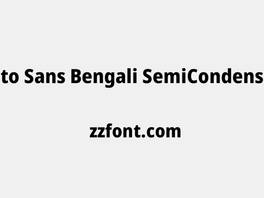 Noto Sans Bengali SemiCondensed ExtraBold