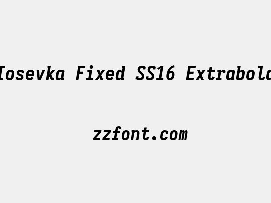 Iosevka Fixed SS16 Extrabold
