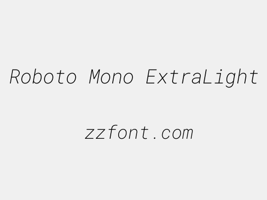 Roboto Mono ExtraLight