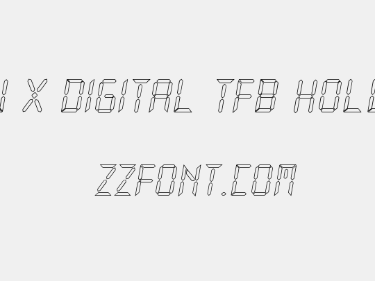 New X Digital tfb Hollow