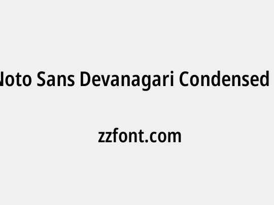 Noto Sans Devanagari Condensed SemiBold