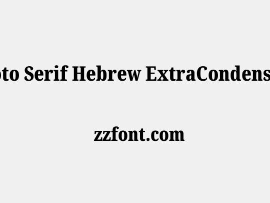Noto Serif Hebrew ExtraCondensed Black