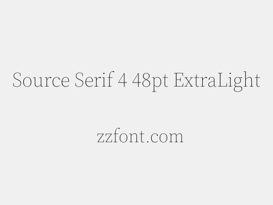 Source Serif 4 48pt ExtraLight