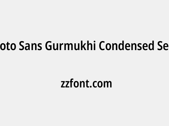Noto Sans Gurmukhi Condensed SemiBold