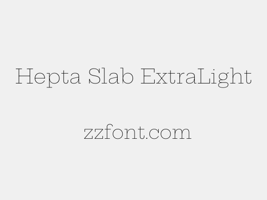 Hepta Slab ExtraLight