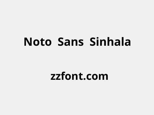 Noto Sans Sinhala