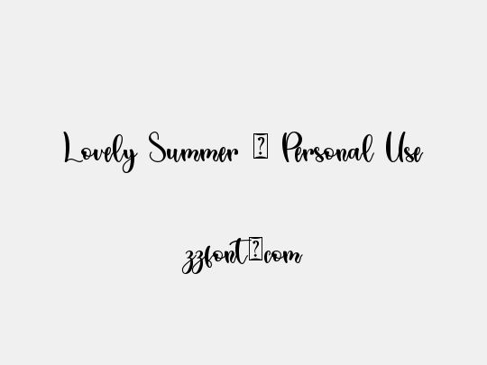 Lovely Summer - Personal Use