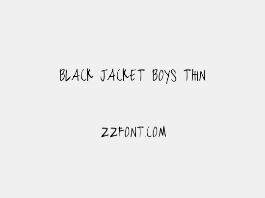 black jacket boys Thin