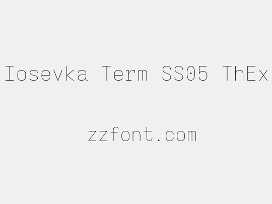 Iosevka Term SS05 ThEx