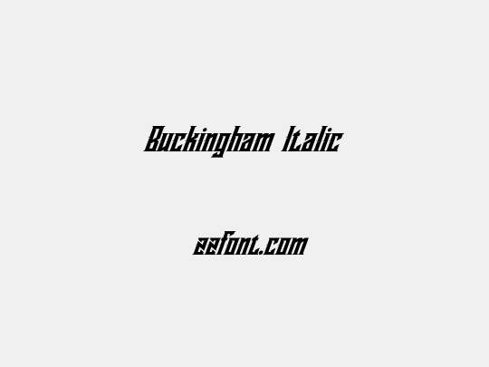 Buckingham Italic