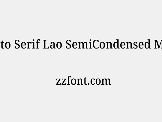 Noto Serif Lao SemiCondensed Medium