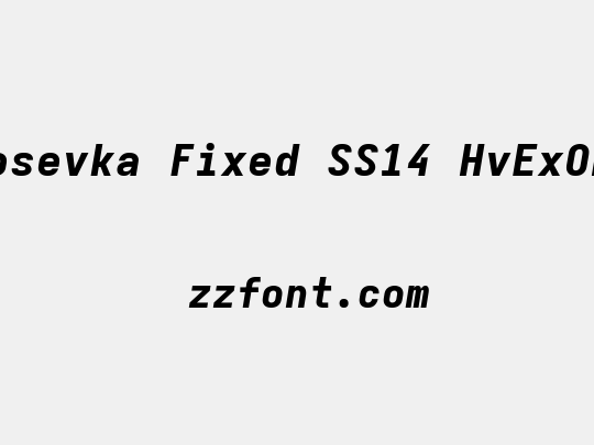 Iosevka Fixed SS14 HvExObl