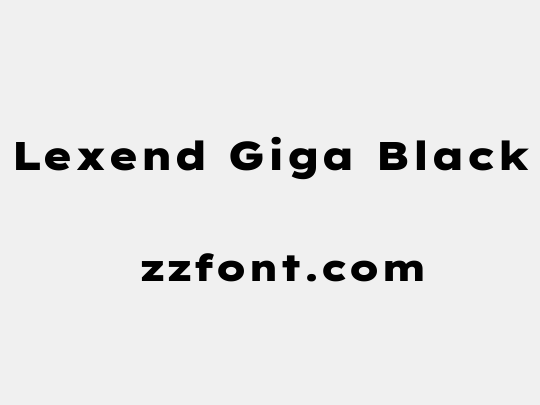 Lexend Giga Black