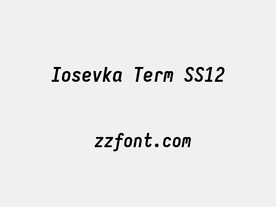 Iosevka Term SS12