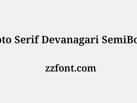 Noto Serif Devanagari SemiBold