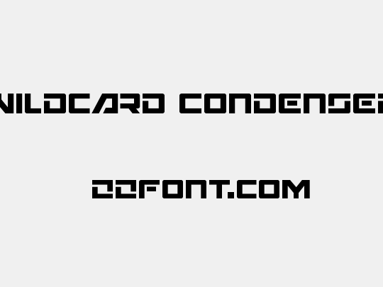 Wildcard Condensed