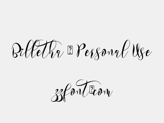 Billetha - Personal Use