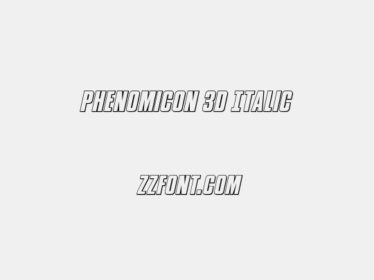 Phenomicon 3D Italic