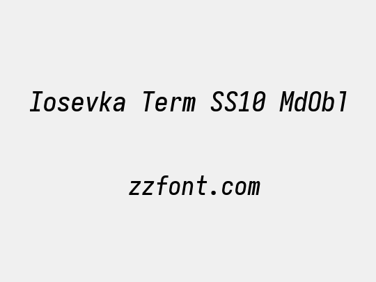 Iosevka Term SS10 MdObl