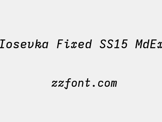 Iosevka Fixed SS15 MdEx