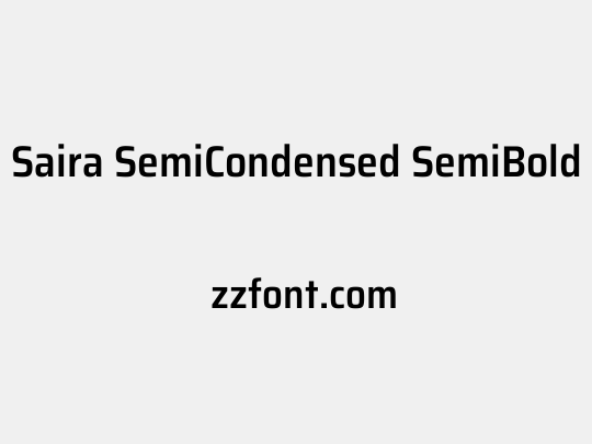 Saira SemiCondensed SemiBold