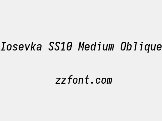 Iosevka SS10 Medium Oblique