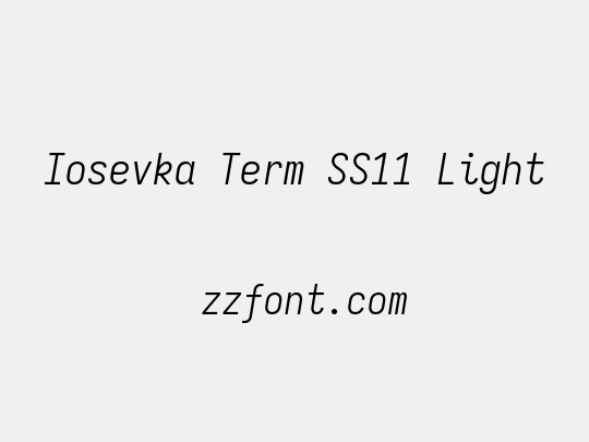 Iosevka Term SS11 Light