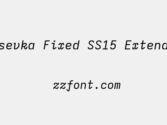 Iosevka Fixed SS15 Extended