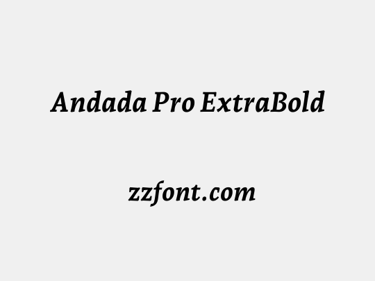 Andada Pro ExtraBold