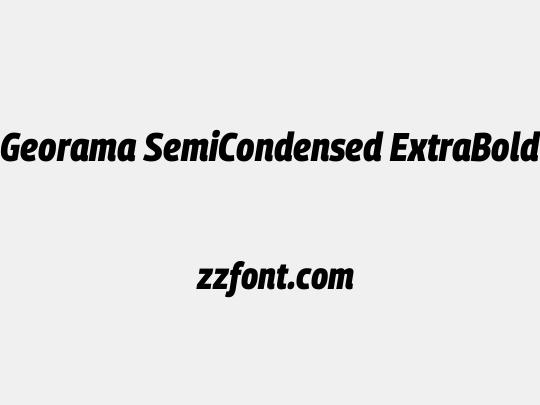 Georama SemiCondensed ExtraBold