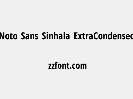 Noto Sans Sinhala ExtraCondensed