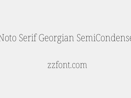 Noto Serif Georgian SemiCondensed Thin