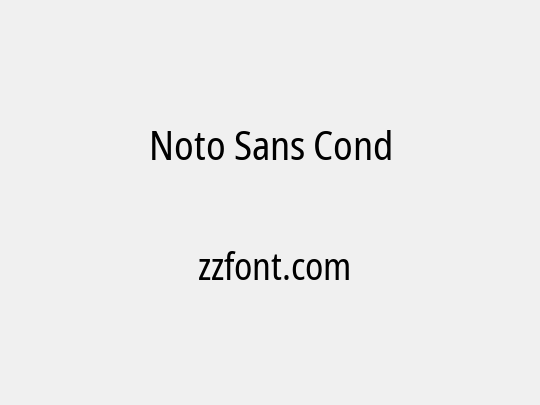 Noto Sans Cond