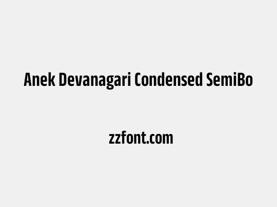 Anek Devanagari Condensed SemiBold