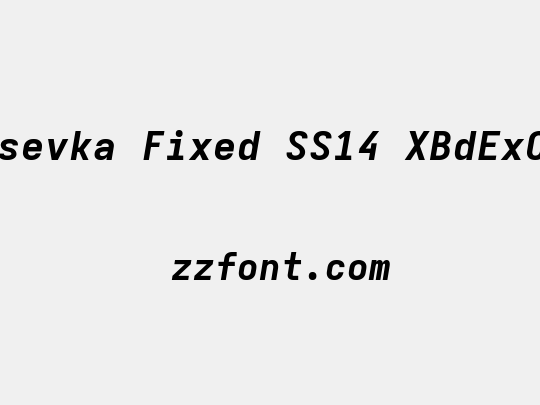 Iosevka Fixed SS14 XBdExObl