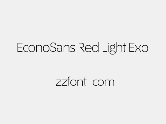 EconoSans Red Light Exp