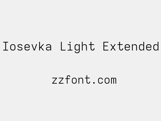 Iosevka Light Extended